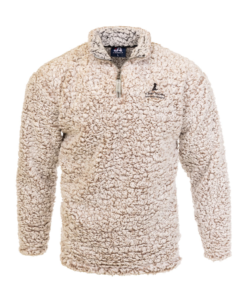St. Jude Embroidered Logo Quarter Zip Sherpa Pullover